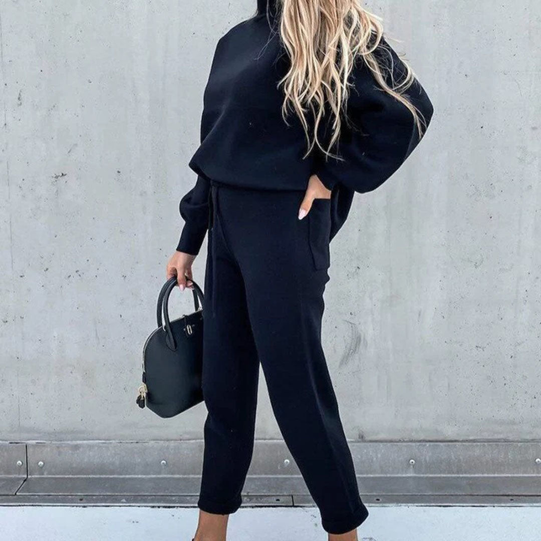 Comfortabel tweedelig casual set van zacht stof – Dames