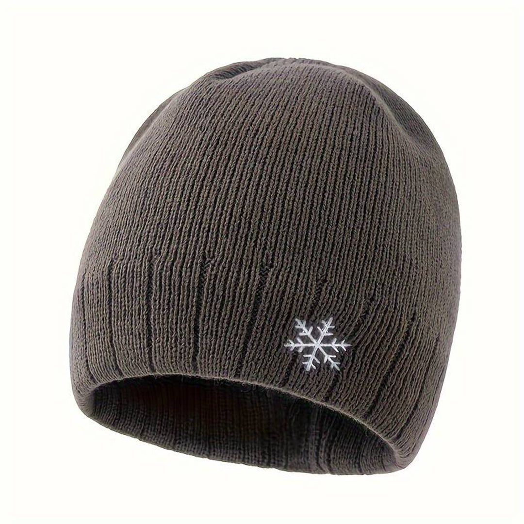 Warme gebreide wintermuts met zachte fleece voering – Dames