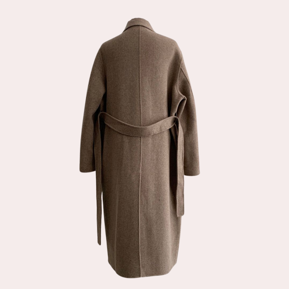 Lange winterjas met dubbele knopen en tijdloze elegantie – Dames