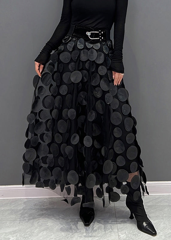 Elegante rok met ronde pailletten van zachte stof – Dames