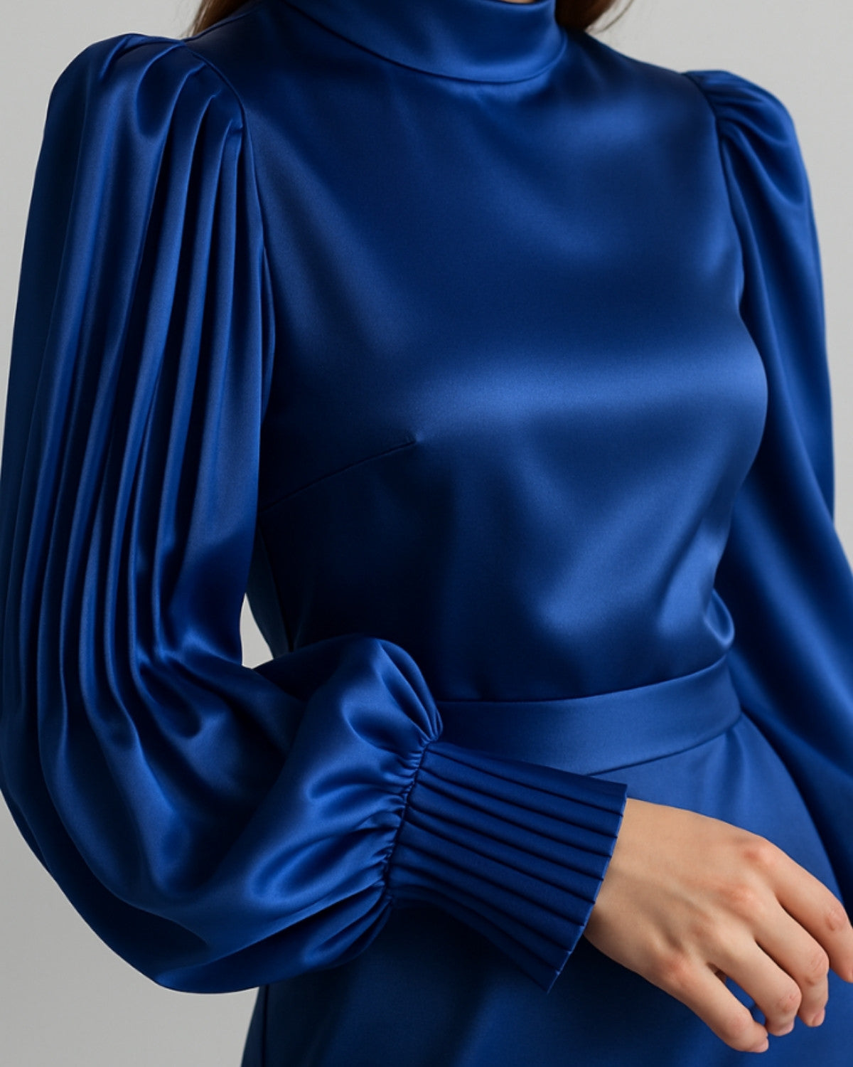 Elegante geplisseerde maxi jurk - Dames
