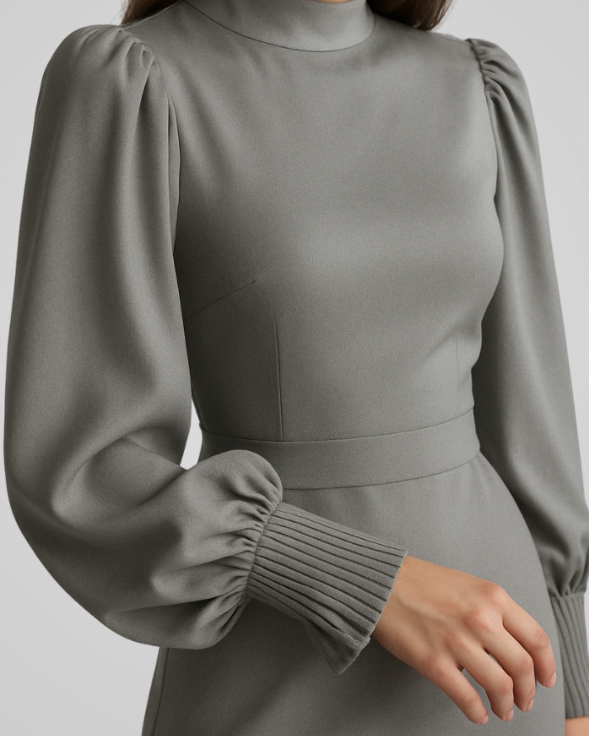 Elegante geplisseerde maxi jurk - Dames