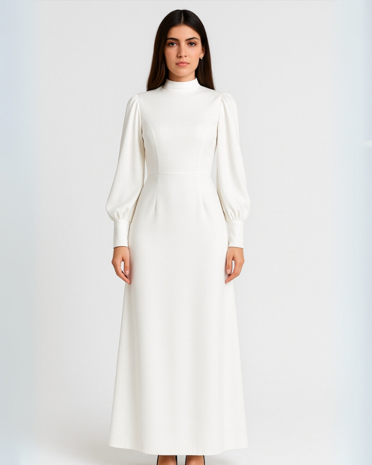 Elegante geplisseerde maxi jurk - Dames