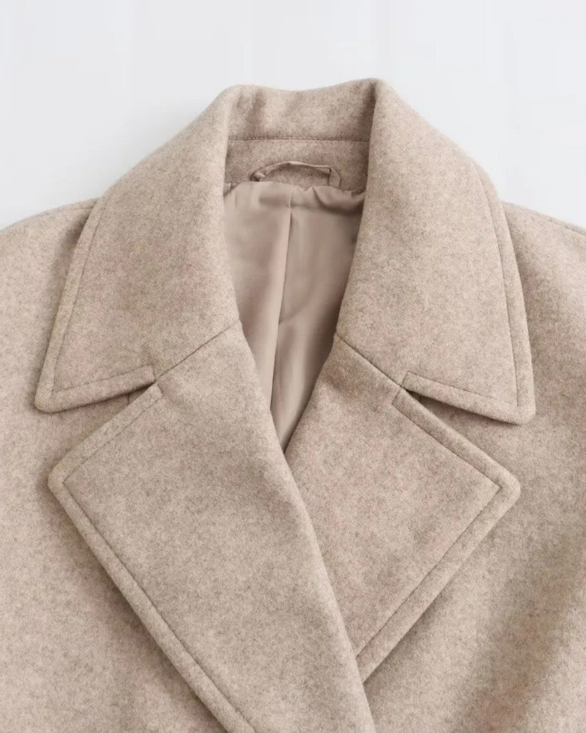 Elegante lange winterjas van hoogwaardige wol – Dames