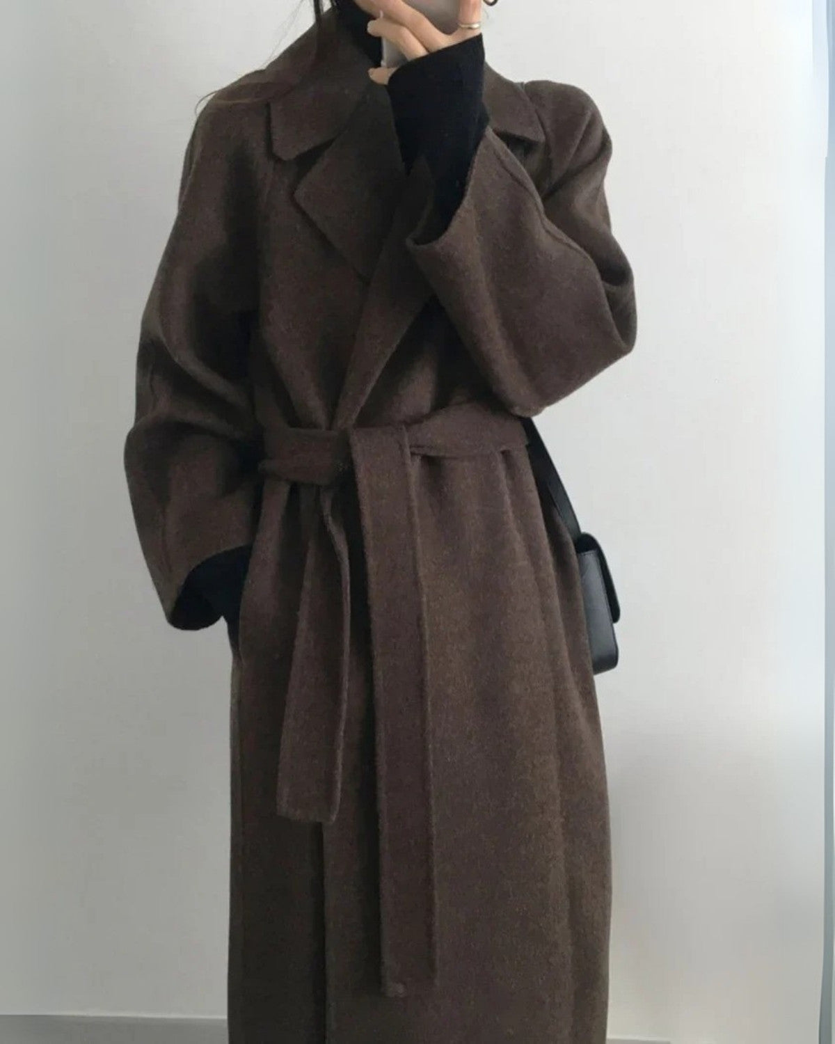Elegante lange wollen manteljas voor winterdagen – Dames