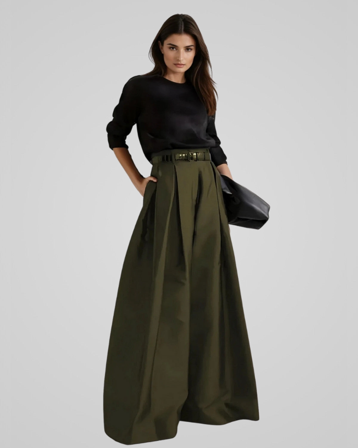 Elegante maxi rok broek met hoge taille voor formele en informele gelegenheden - Dames