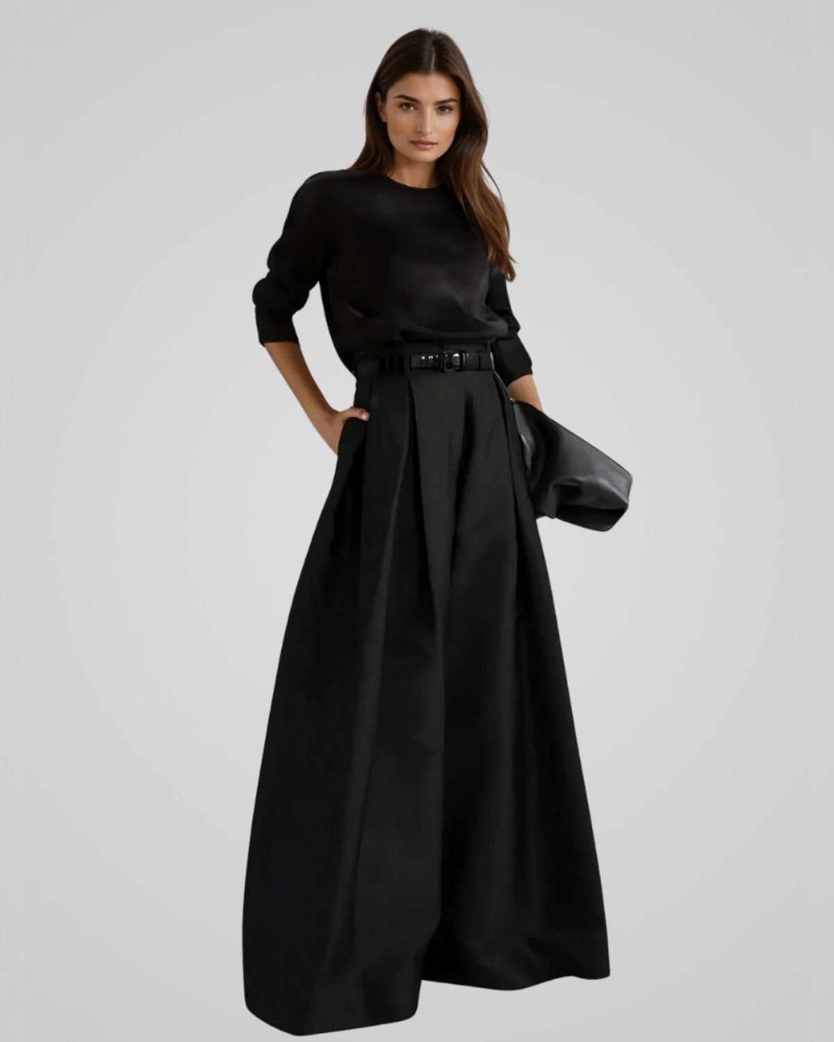 Elegante maxi rok broek met hoge taille voor formele en informele gelegenheden - Dames