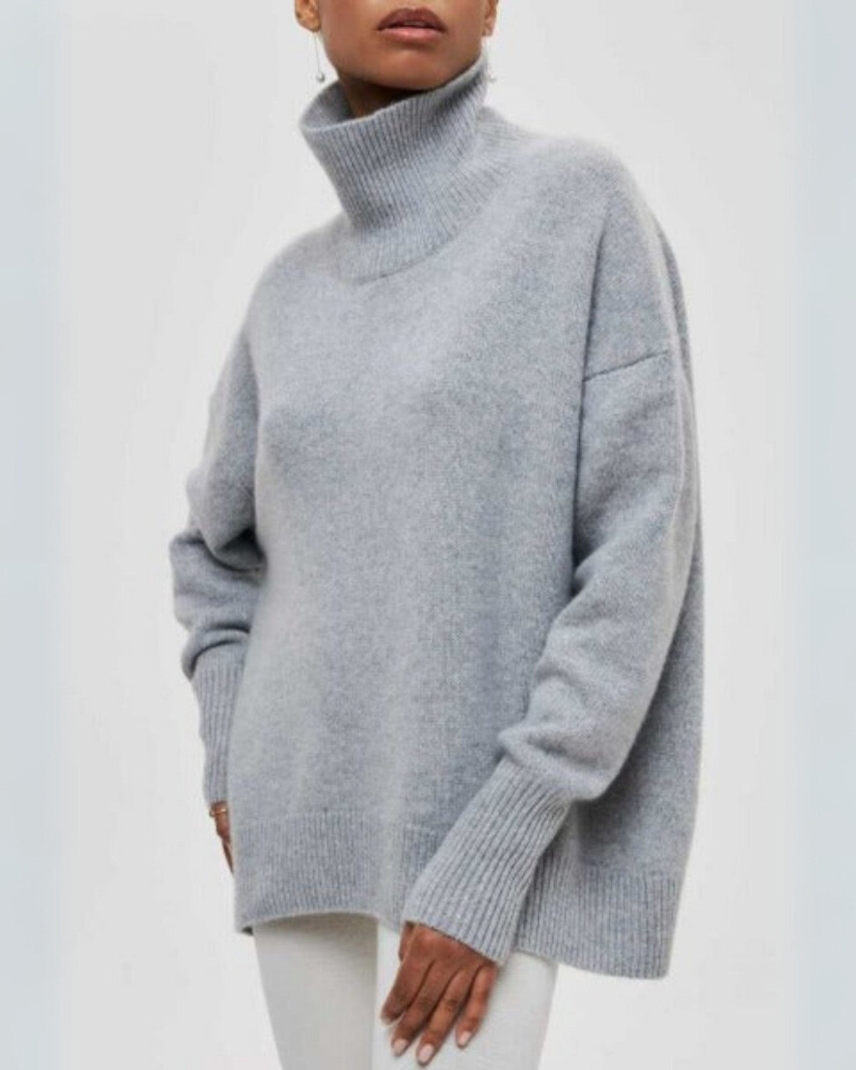 Elegante warme coltrui van wolmix voor herfst en winter – Dames