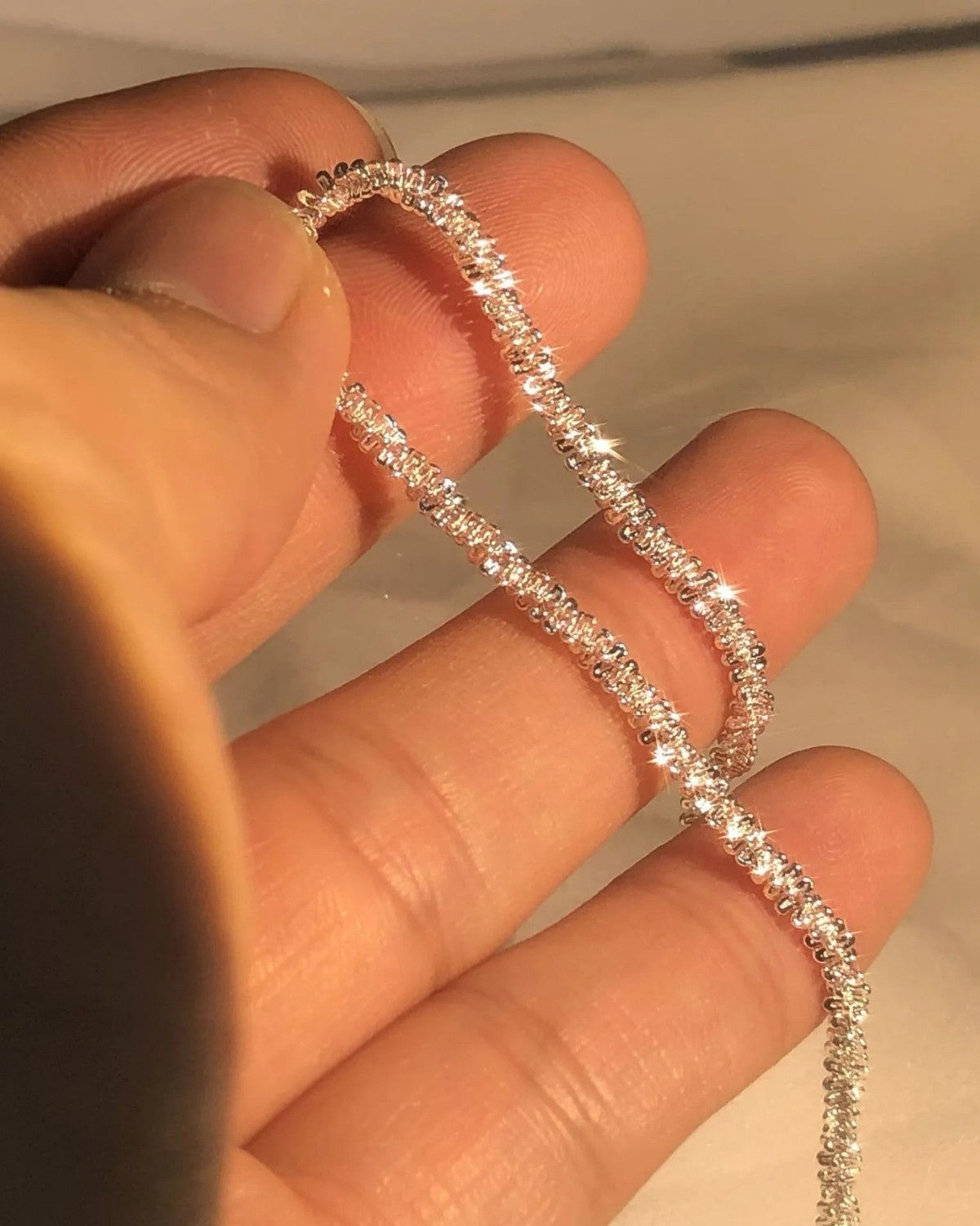 Elegante zilveren armband met sprankelende Rhinestones - Dames