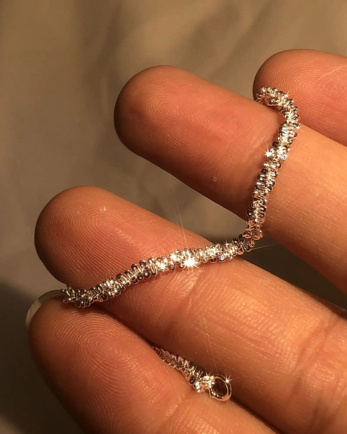 Elegante zilveren armband met sprankelende Rhinestones - Dames