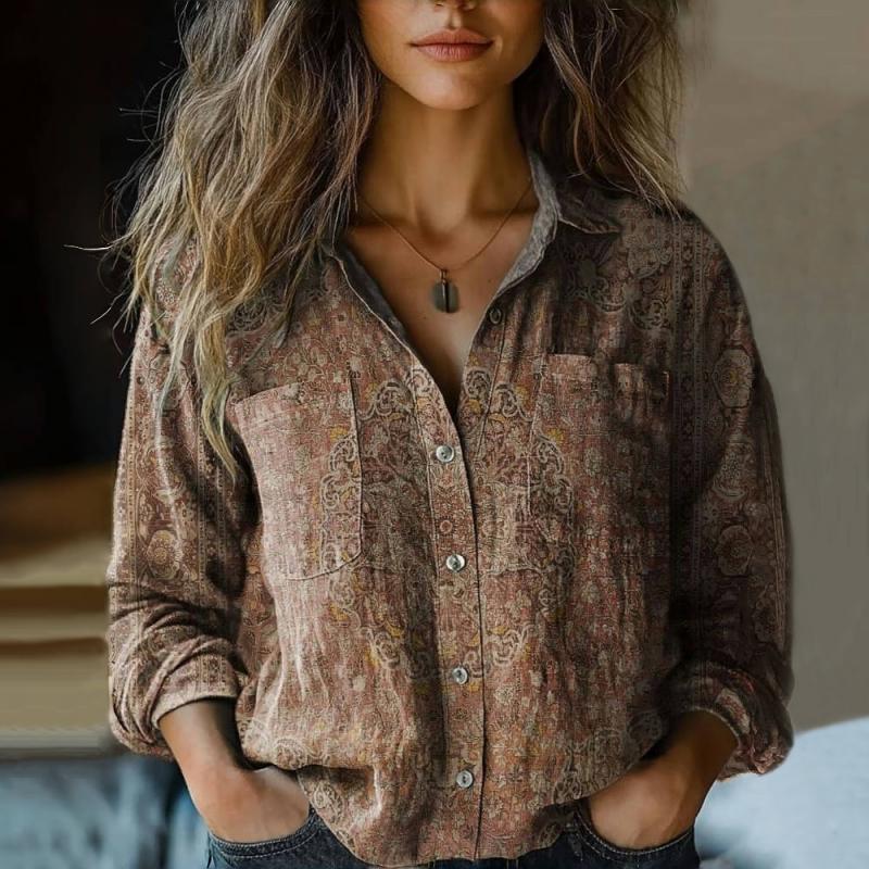 Elegante vintage blouse van zachte stof – Dames