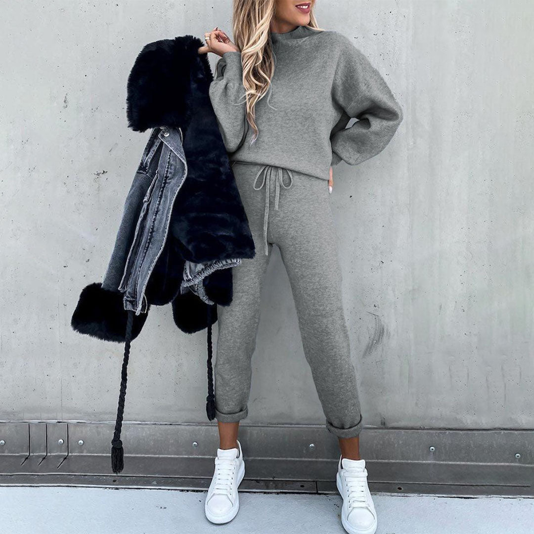 Comfortabel tweedelig casual set van zacht stof – Dames