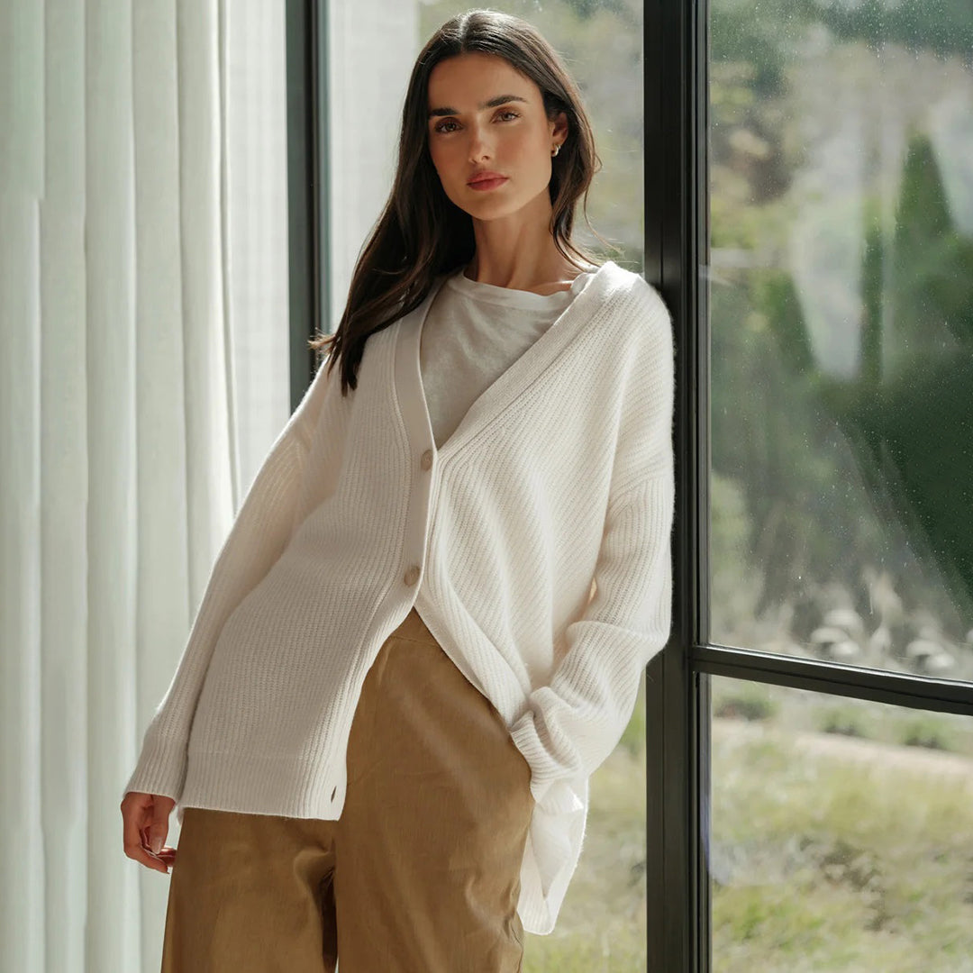 Oversized cocoon vest van zacht stof voor de herfst – Dames