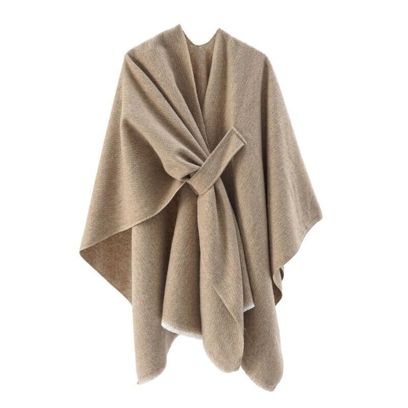 Elegante kasjmier poncho met retro design – Dames