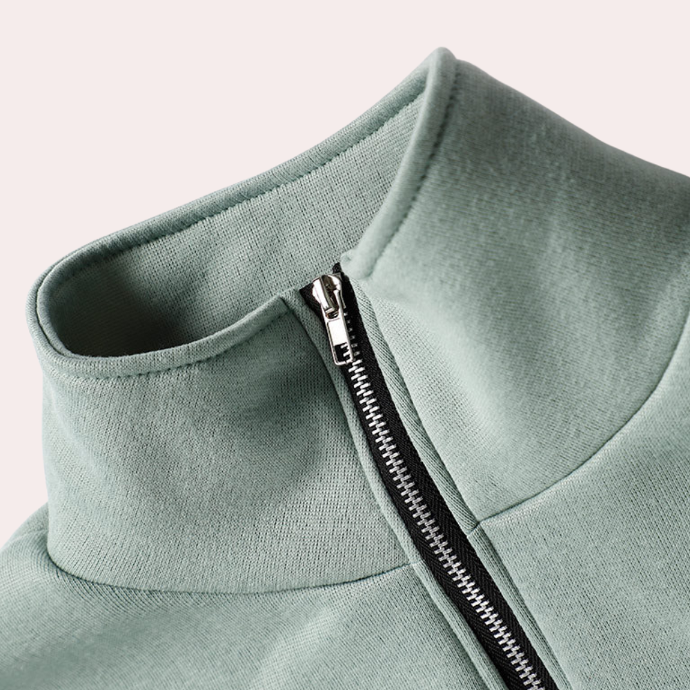 Tweedelig joggingpak met vest en halve rits – Dames