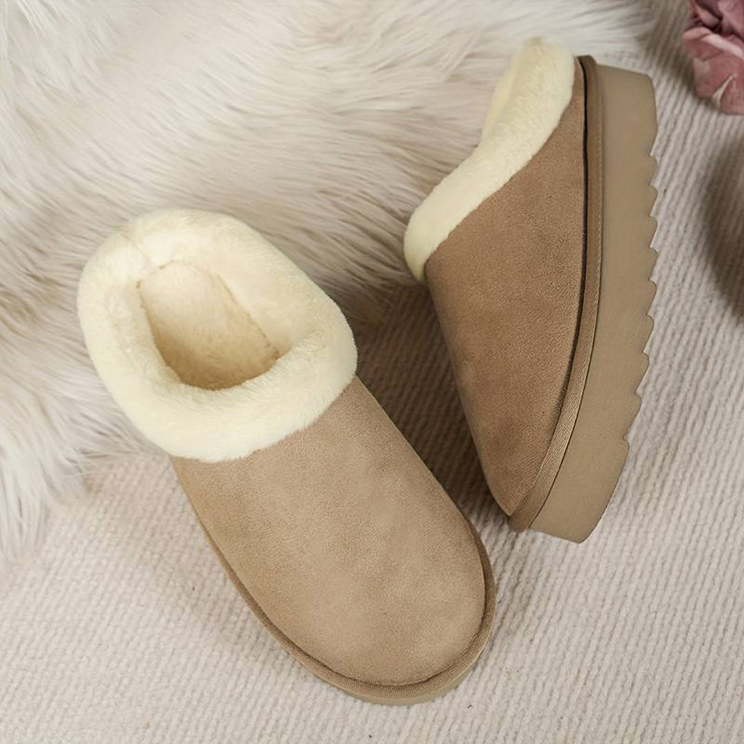 Warme wollen sloffen met zachte voering – Dames