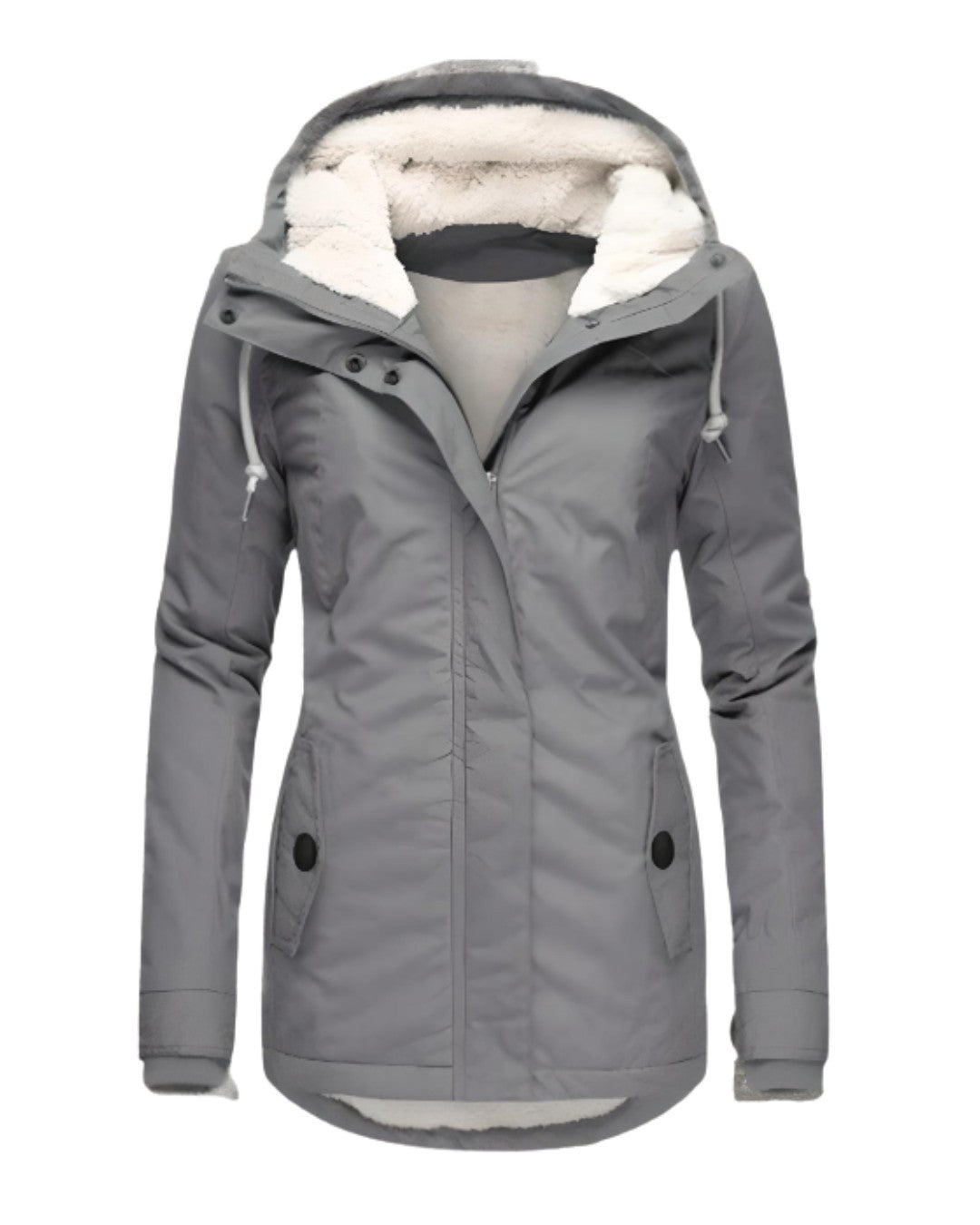 Lange waterdichte winterjas met warme voering – Dames