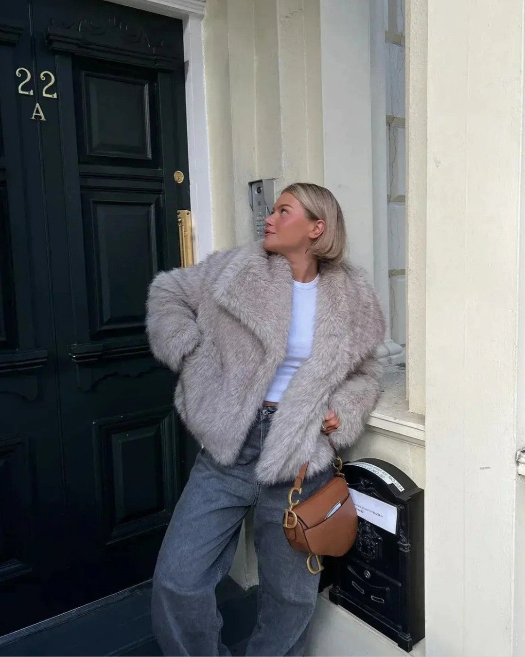 Luxe dikke bontjas met warme voering voor de winter – Dames