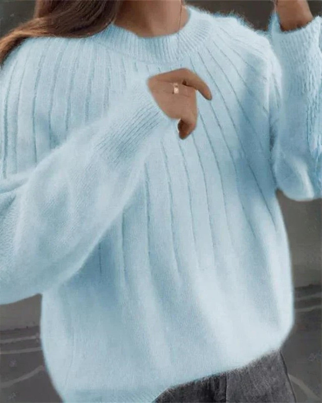 Luxe kasjmier trui met elegante pasvorm – Dames