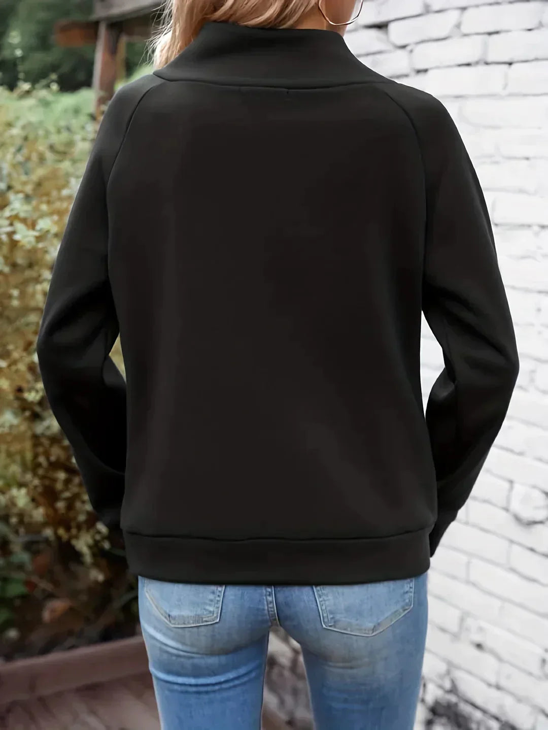 Elegante turtleneck herfst trui met knoopdetails – Dames