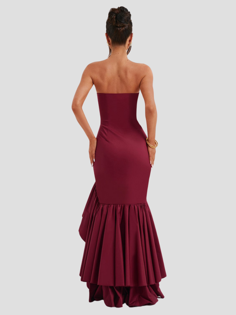 Mila | Elegante Maxi Zomerjurk Met Ruffle Split
