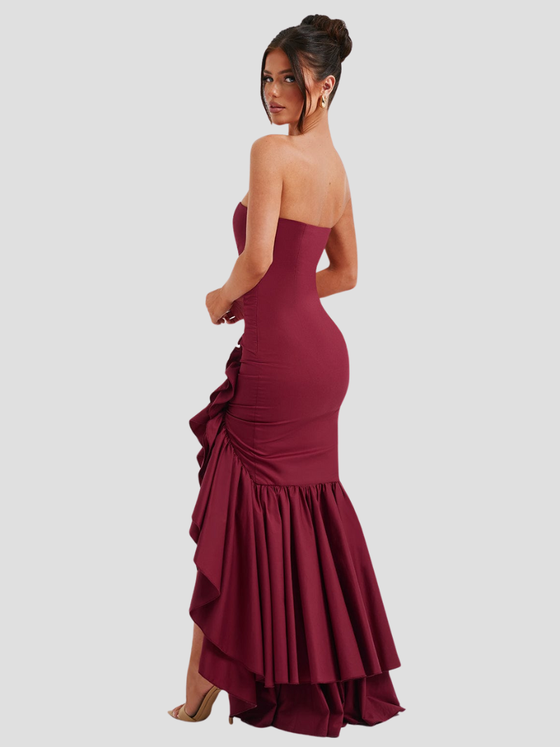 Mila | Elegante Maxi Zomerjurk Met Ruffle Split