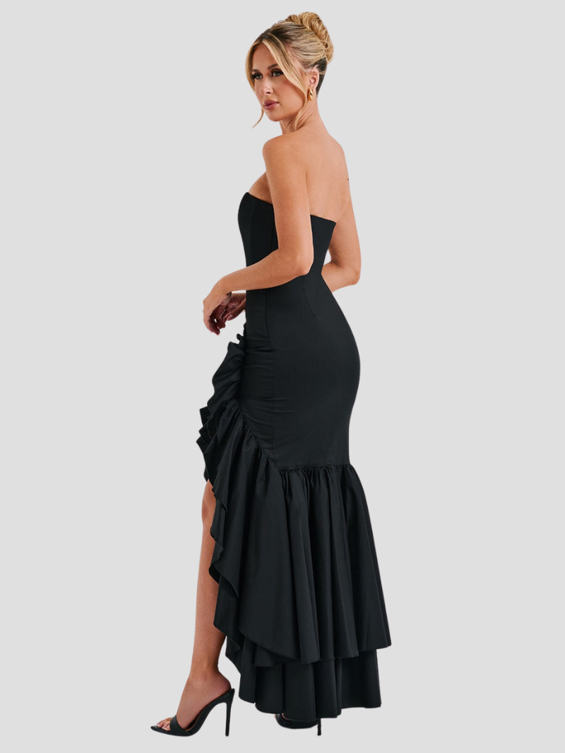 Mila | Elegante Maxi Zomerjurk Met Ruffle Split