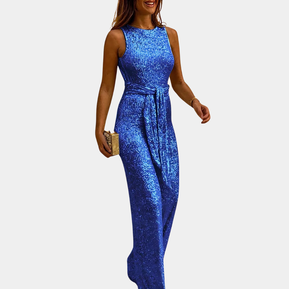 Elegante glitter jumpsuit met feestelijke pasvorm – Dames