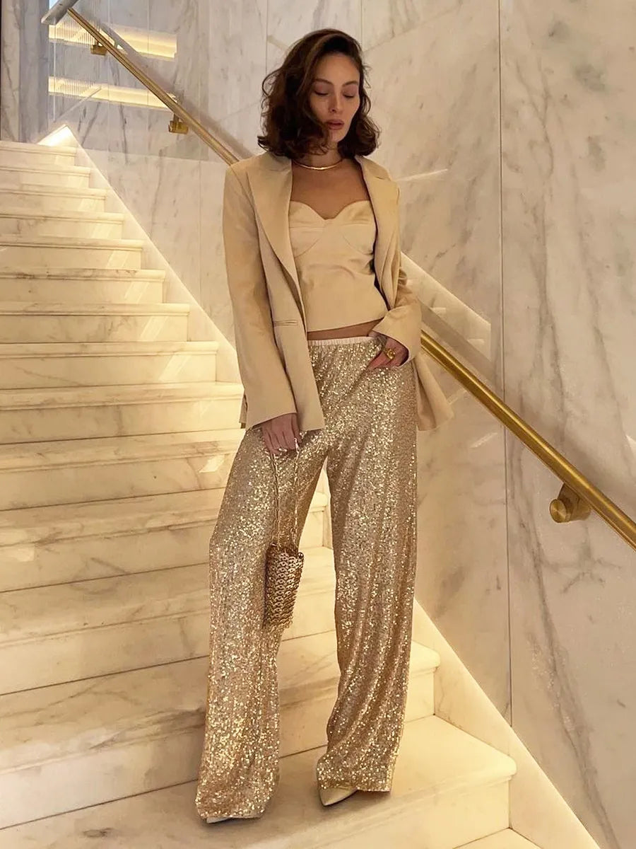 Noor | Elegante Glitter Broek