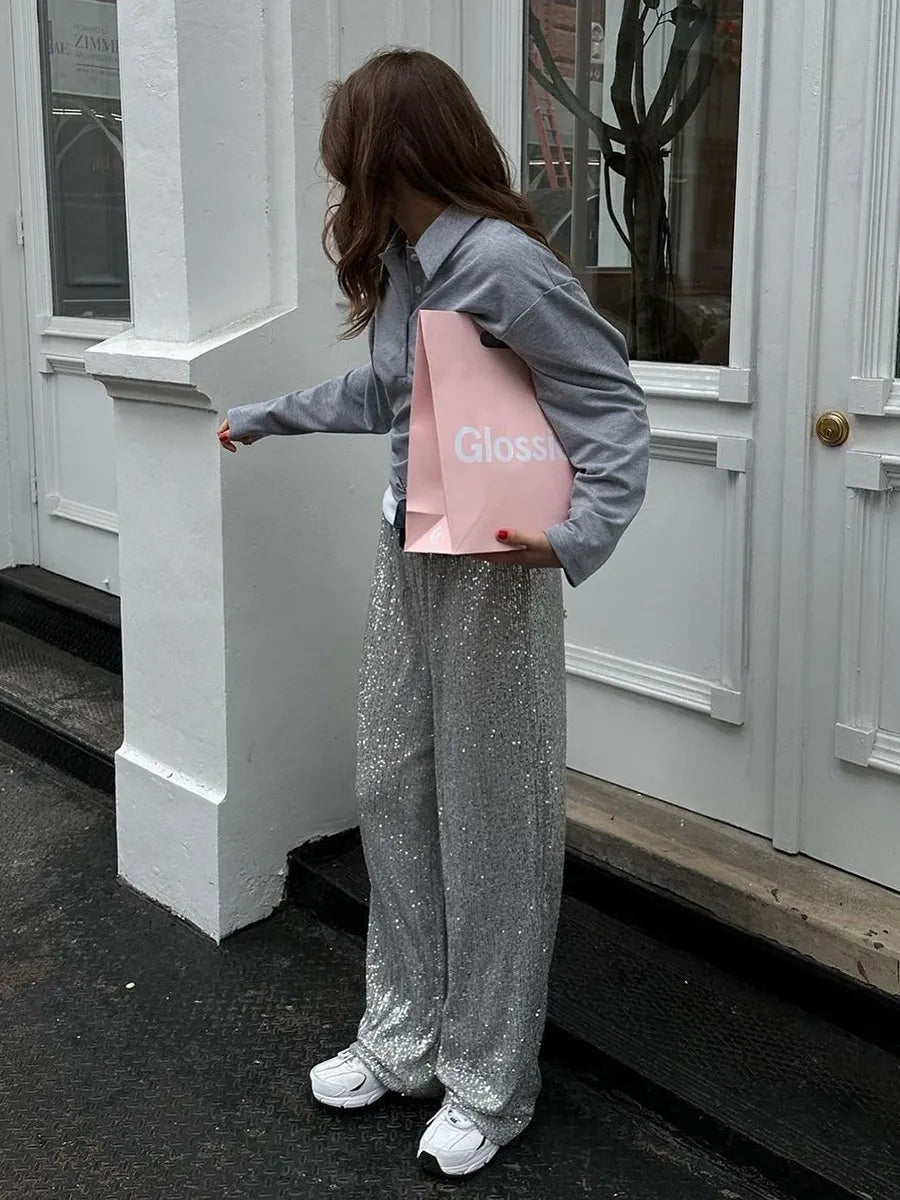 Noor | Elegante Glitter Broek