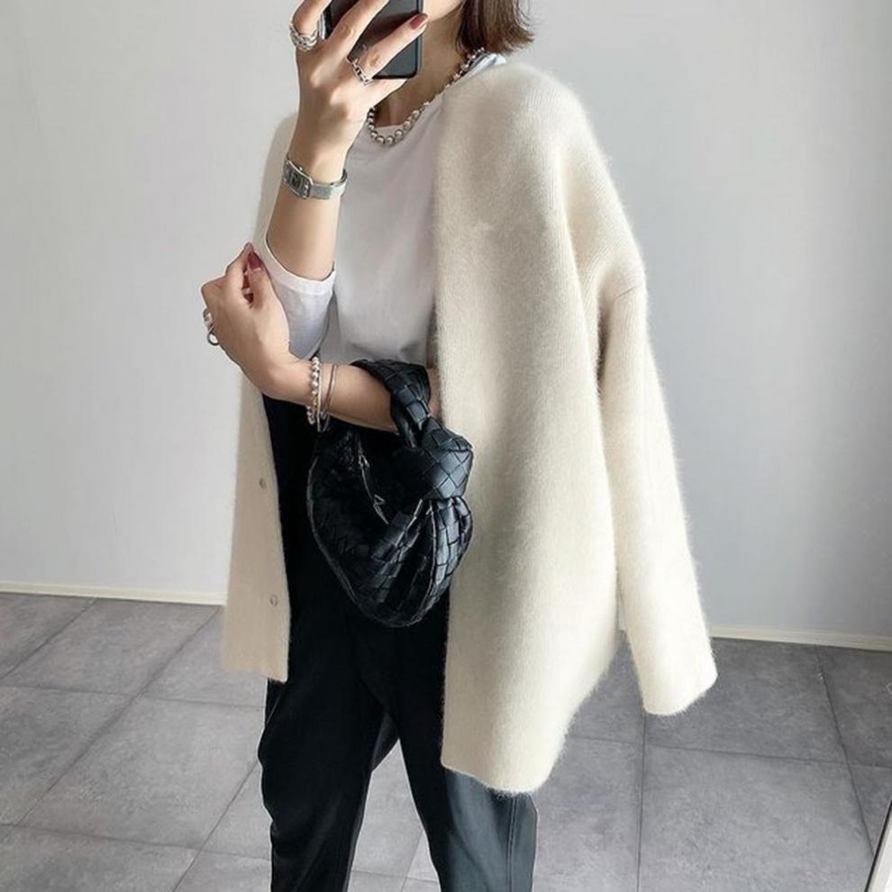 Elegante winter cardigan met warme voering – Dames