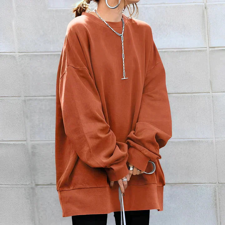 Comfortabele oversized trui met minimalistisch design – Dames