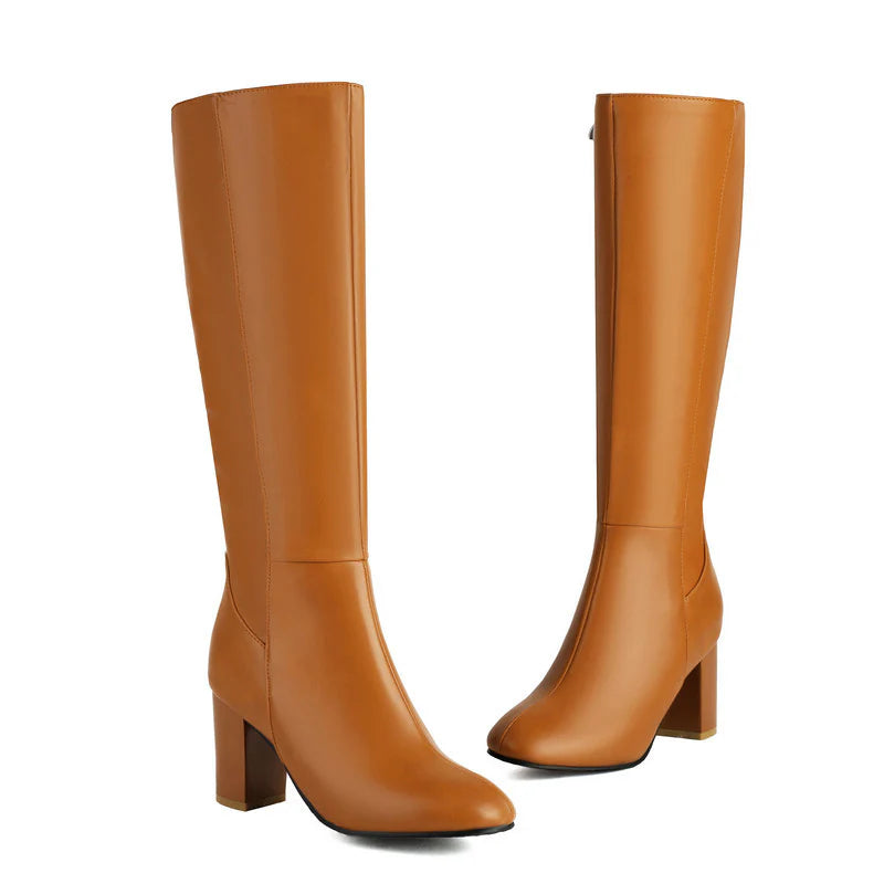 Elegante hoge laarzen met rits – Dames