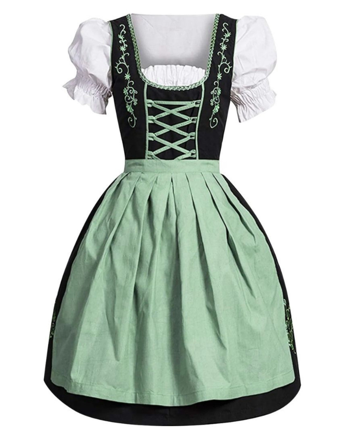 Oktoberfest dirndl jurk met borduurwerk en schort – Dames