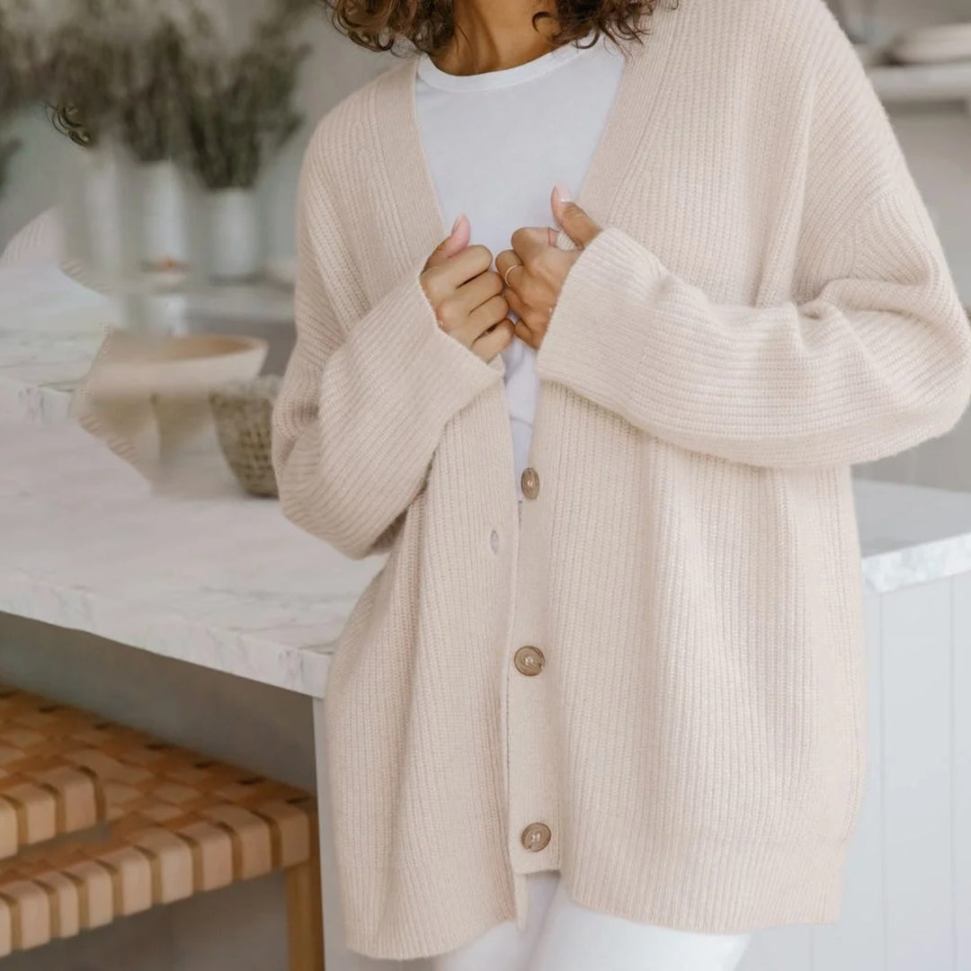 Oversized cocoon vest van zacht stof voor de herfst – Dames