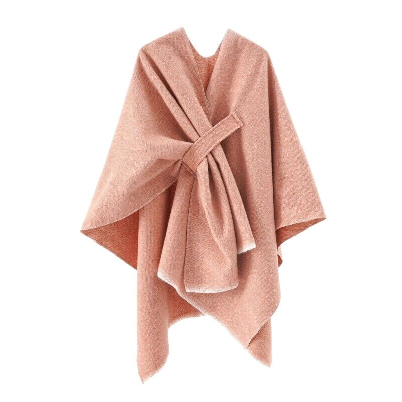 Elegante kasjmier poncho met retro design – Dames