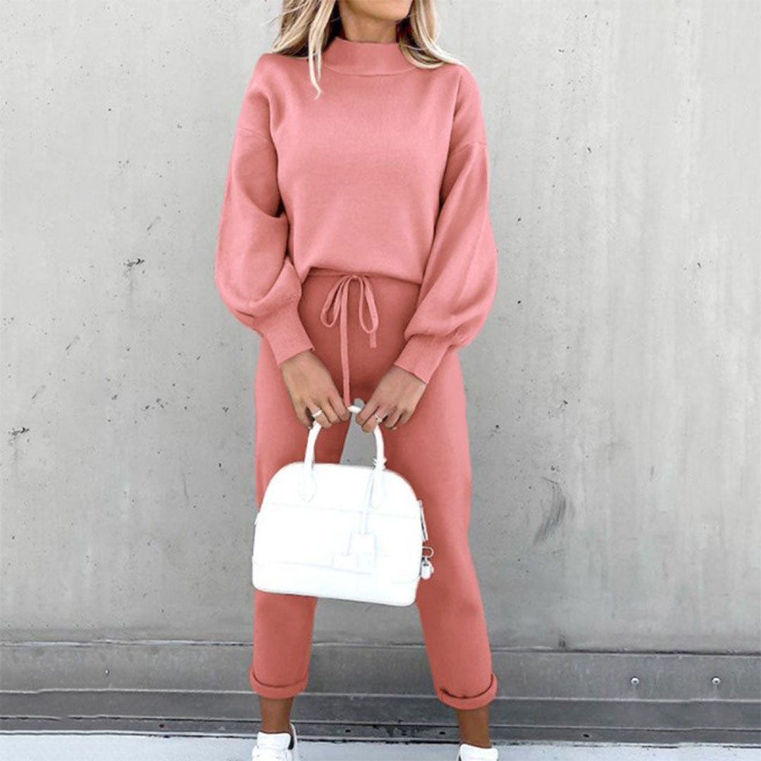 Comfortabel tweedelig casual set van zacht stof – Dames