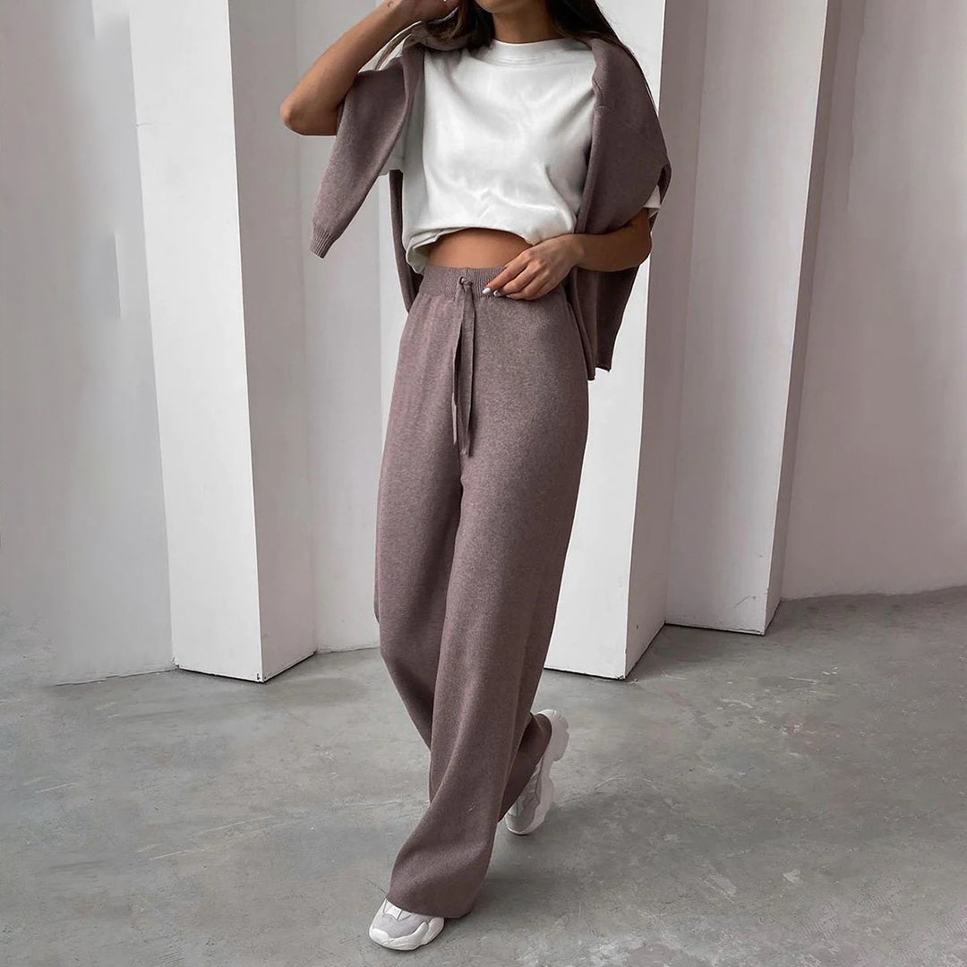 Comfortabele herfst set van polyester met elegante pasvorm – Dames