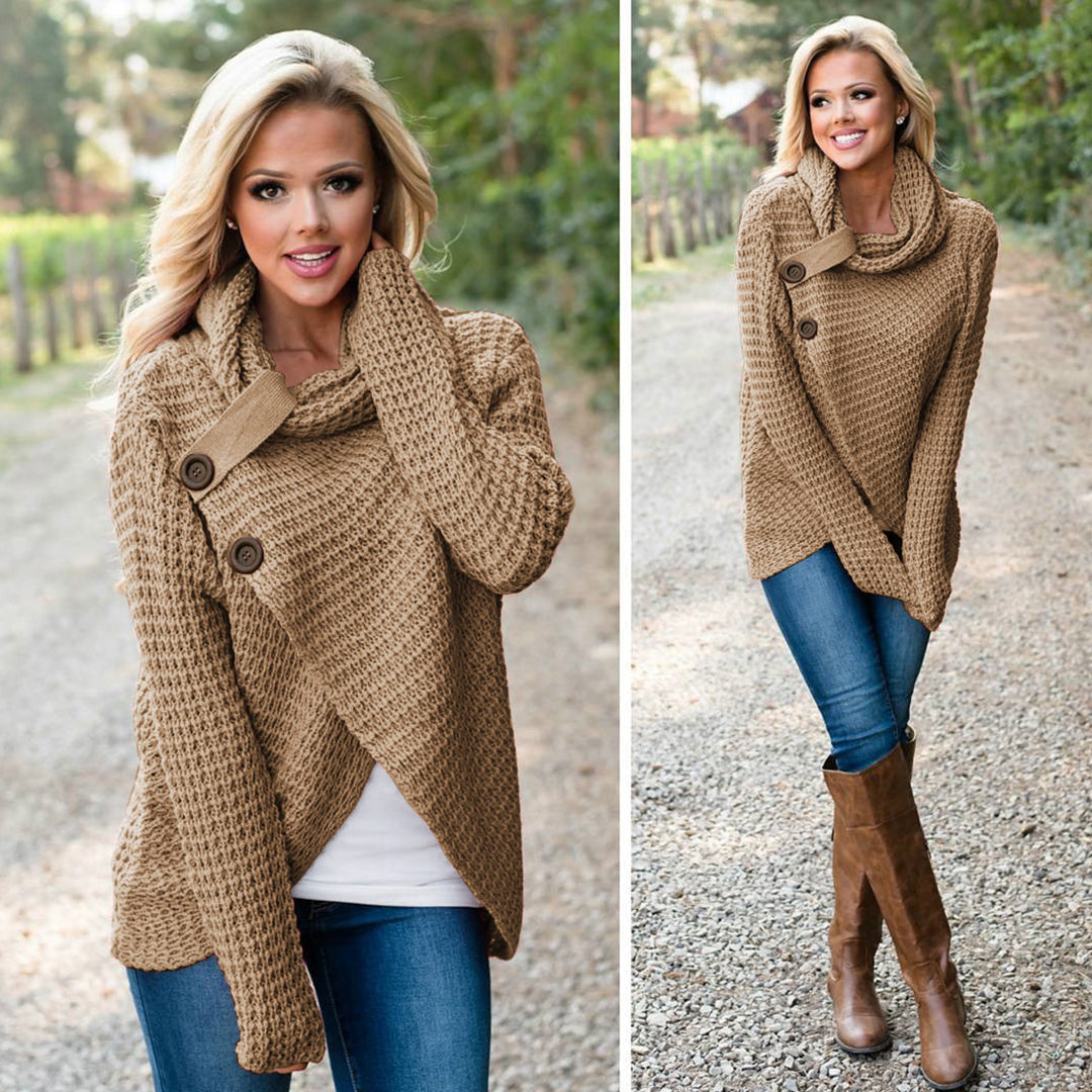 Elegante gebreide trui met flatterende taille – Dames