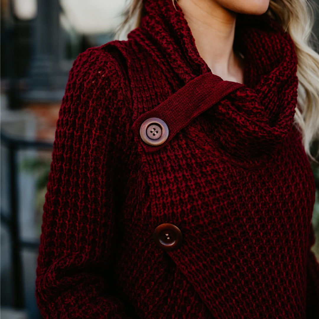 Elegante gebreide trui met flatterende taille – Dames