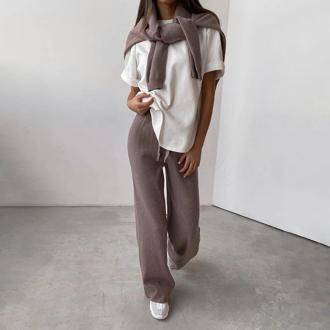 Comfortabele herfst set van polyester met elegante pasvorm – Dames