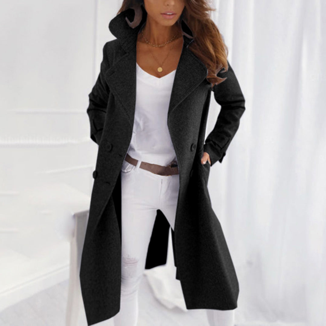 Elegante trenchcoat met ceintuur en warme voering – Dames