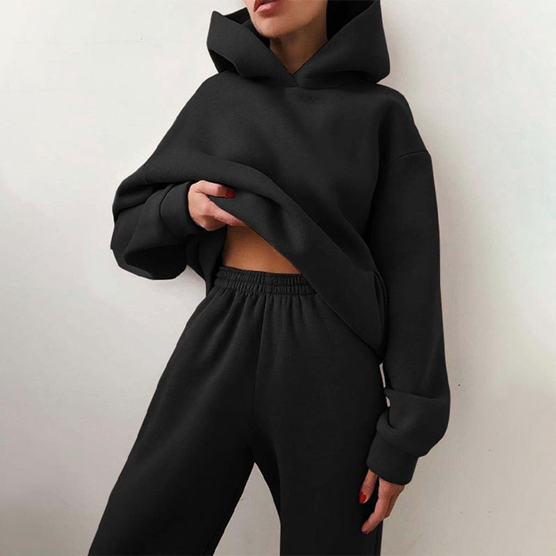 Oversized loungewear set voor de herfst met top en broek – Dames