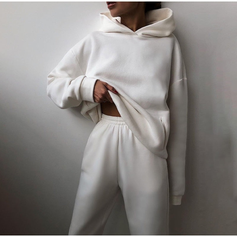 Oversized loungewear set voor de herfst met top en broek – Dames
