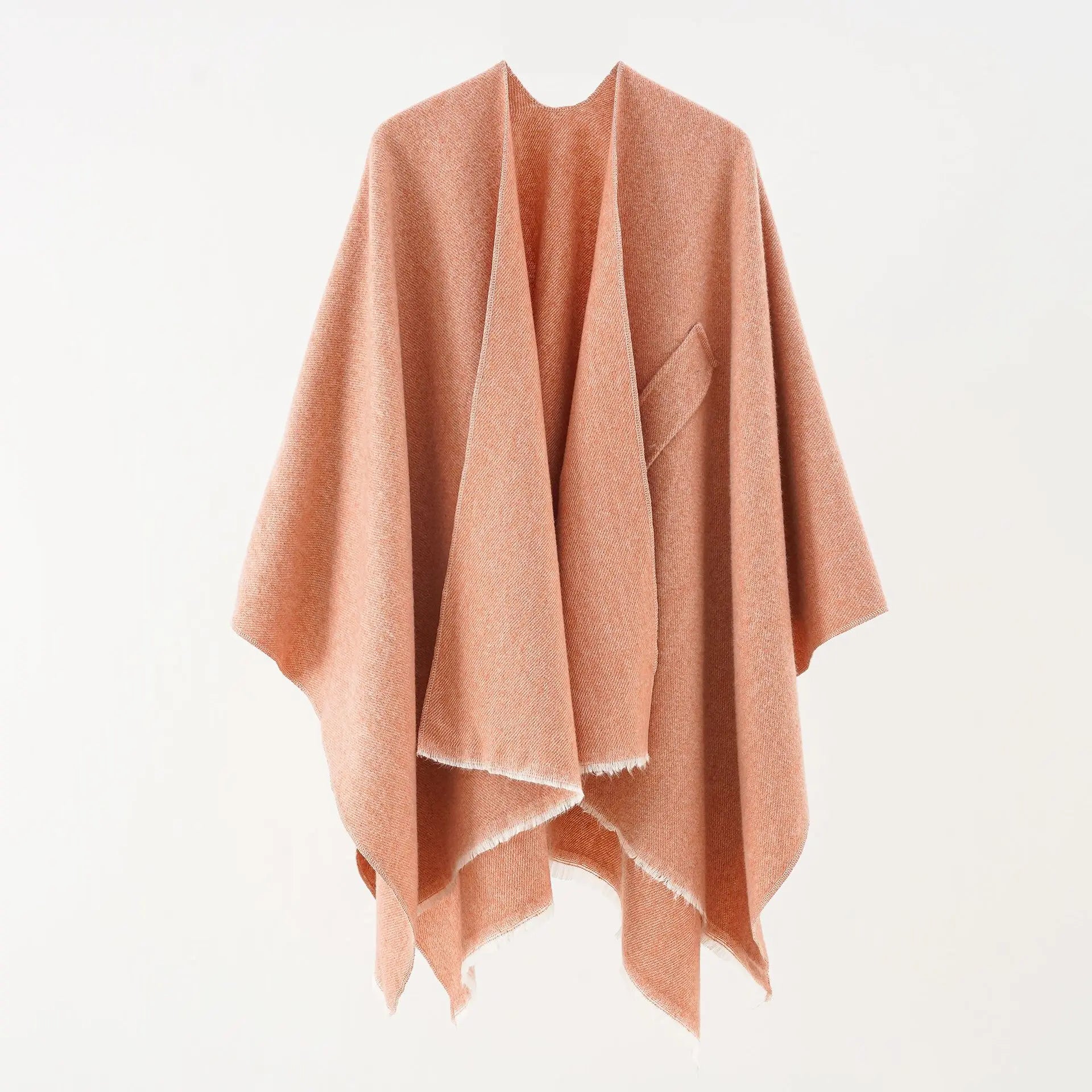 Elegante kasjmier poncho met retro design – Dames