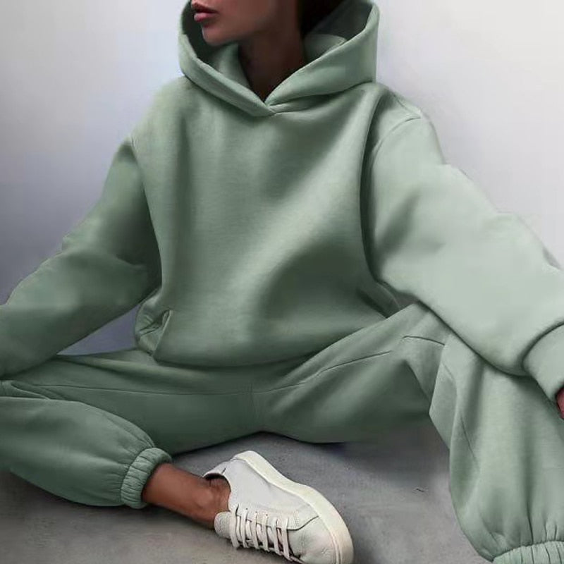 Oversized loungewear set voor de herfst met top en broek – Dames
