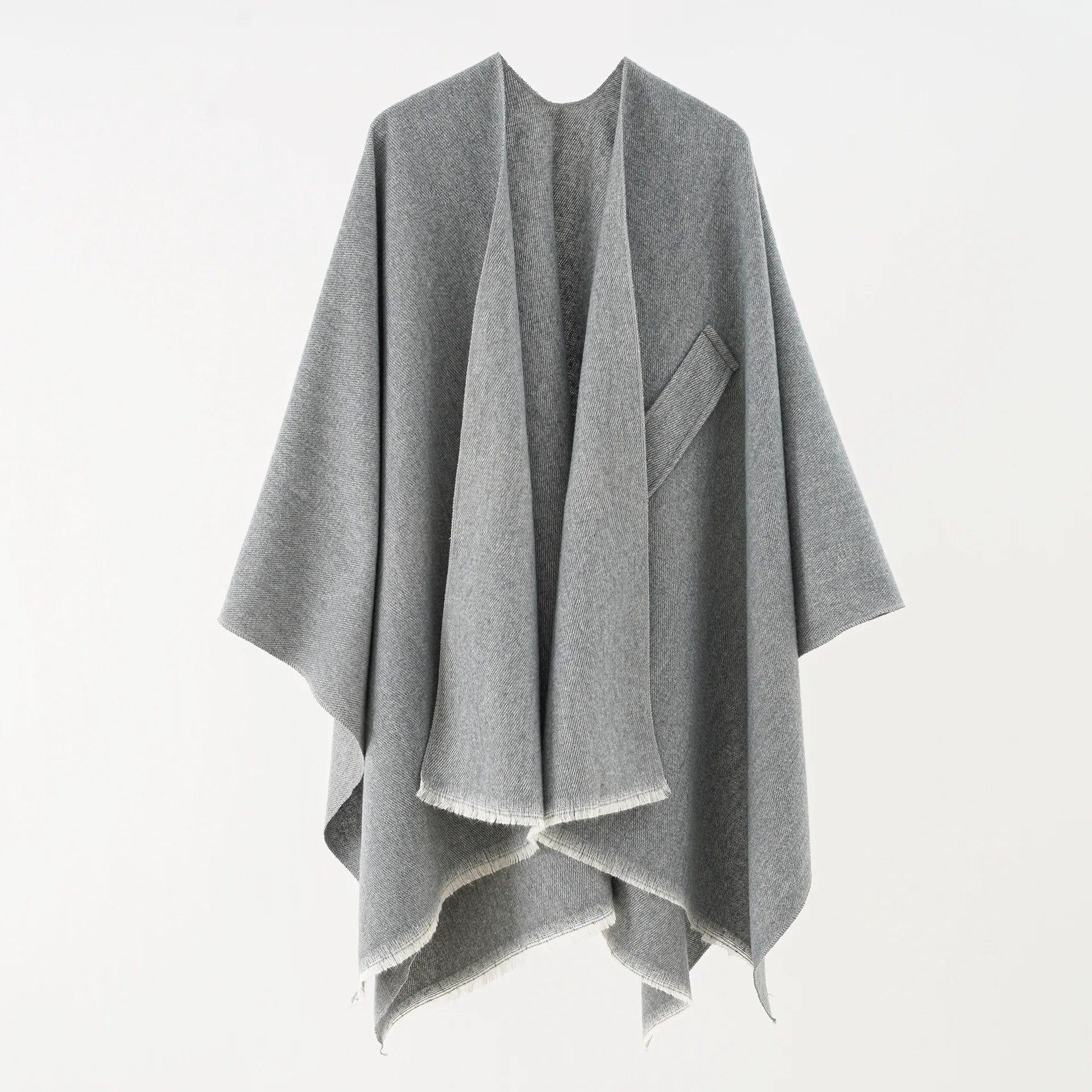 Elegante kasjmier poncho met retro design – Dames