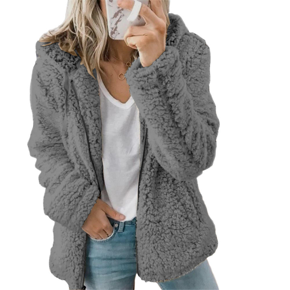 Lichte hoodie jas met warme voering – Dames