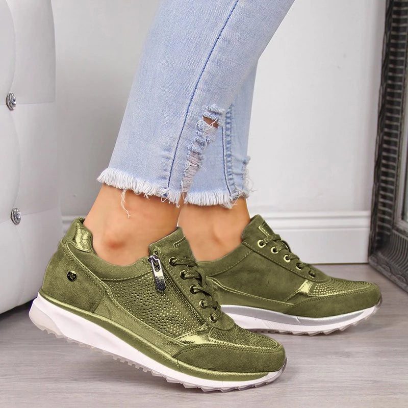 Orthopedische comfortschoenen van suède met voetboogondersteuning – Dames