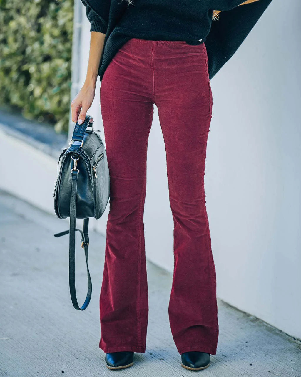 flare broek met high waist en elegante pasvorm – Dames